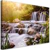 Canvas Print Waterfall At Sunset Nature