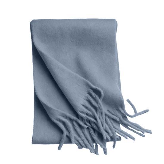 Women Winter Scarf Solid Color Thickened Warm Shawl Scarf with Tassel Design Cold Weather Fashion Accessories