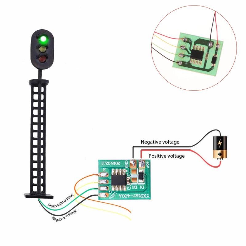 5-6V Miniature Electric Circuit Board For Connect Train Traffic Signal Light Control Accessories