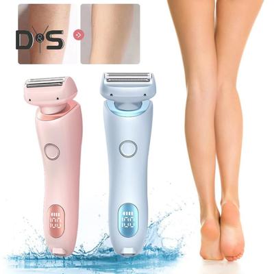 Женская электробритва со светодиодным дисплеем, USB-перезаряжаемая, водонепроницаемая, портативная, для лица, тела, зоны бикини, рук, ног, эпилятор, бритва, триммер