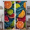 Colorful Fruit Anti-mosquito Curtains for Living Room Blackout Curtain for Room 2 Panel Halloween Decoration Partition Shades