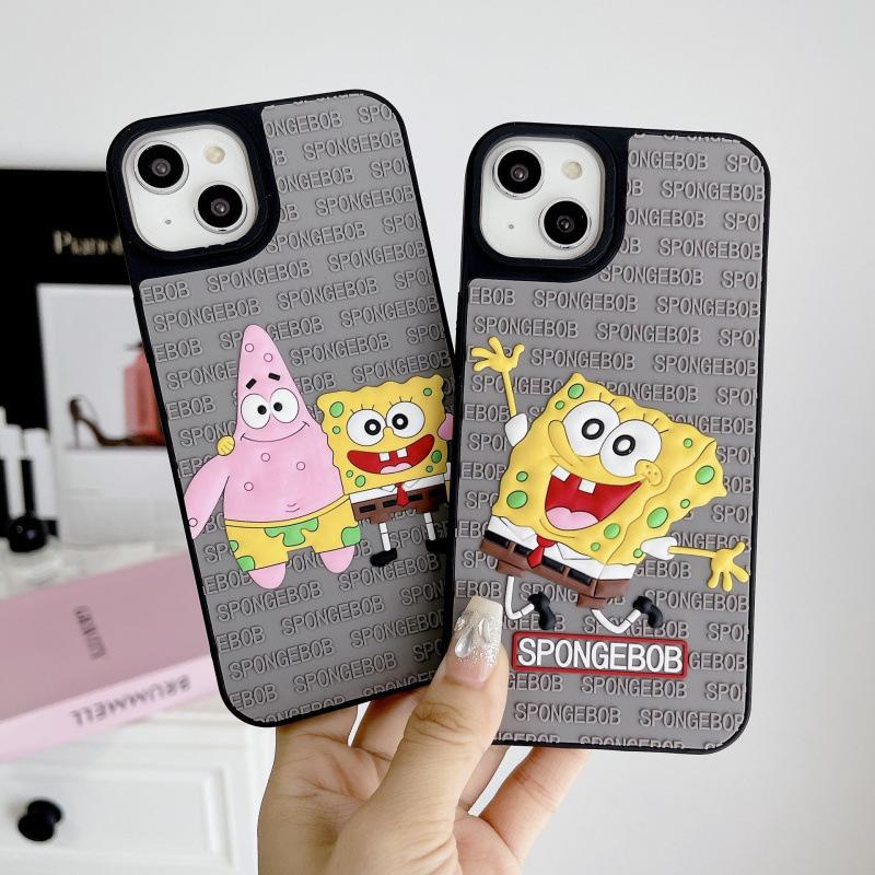 3D Силиконовый чехол Губка Боб и Патрик Звезда для iPhone 13 Pro Max