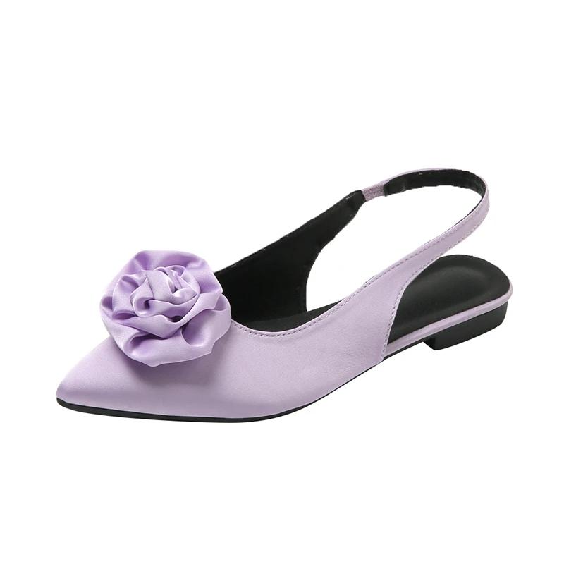 Остроносые босоножки женские новые летние туфли женские модные босоножки с квадратным каблуком и цветочным принтом Post-mixing Belt Slip On повседневная женская обувь