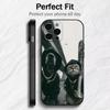 Забавные Коты-Гангстеры Чехол для Телефона Для iPhone17,16,15,14,13,12 Plus,Max Мягкий Силикон Черный Чехол