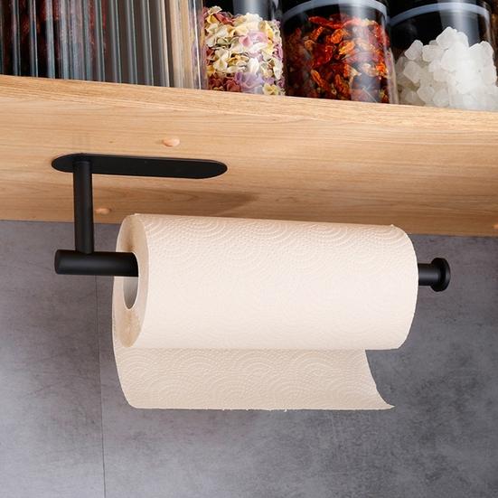 1 комплект, держатель для банных полотенец, самоклеящийся держатель из нержавеющей стали для домашнего общежития под шкафом, держатель для бумажных полотенец для отеля