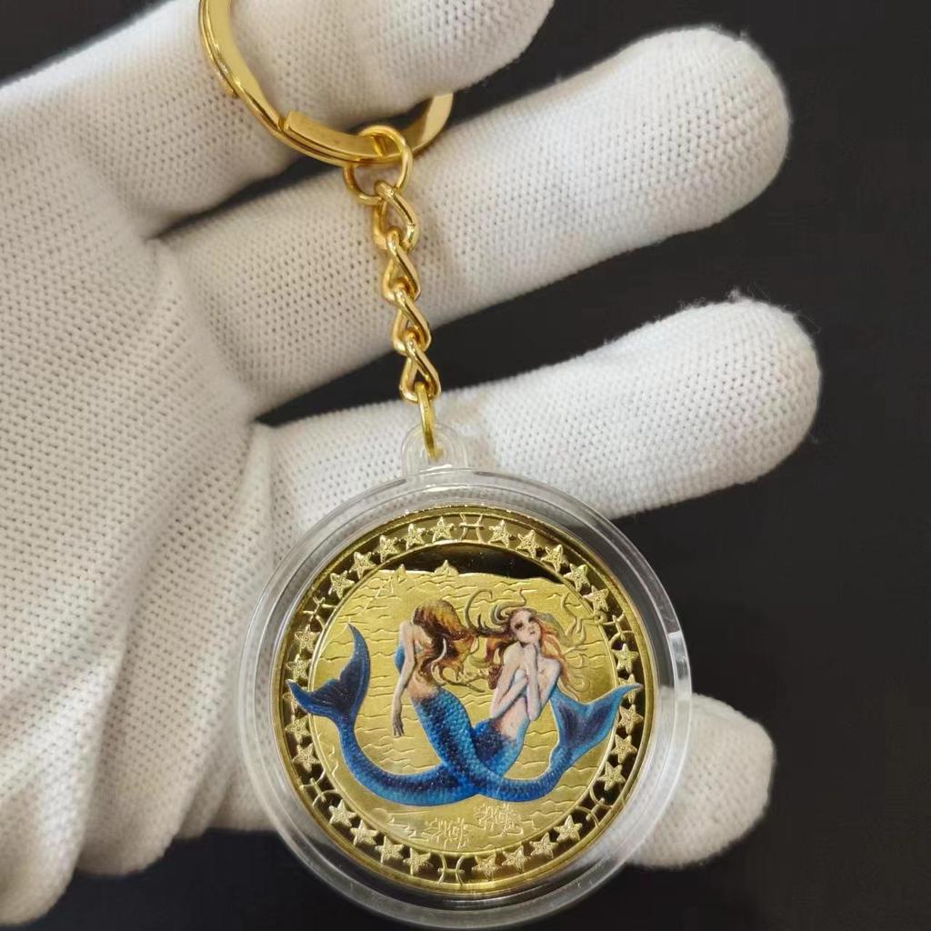 Позолоченный набор медальонов со знаками зодиака Скорпион, Близнецы и Весы