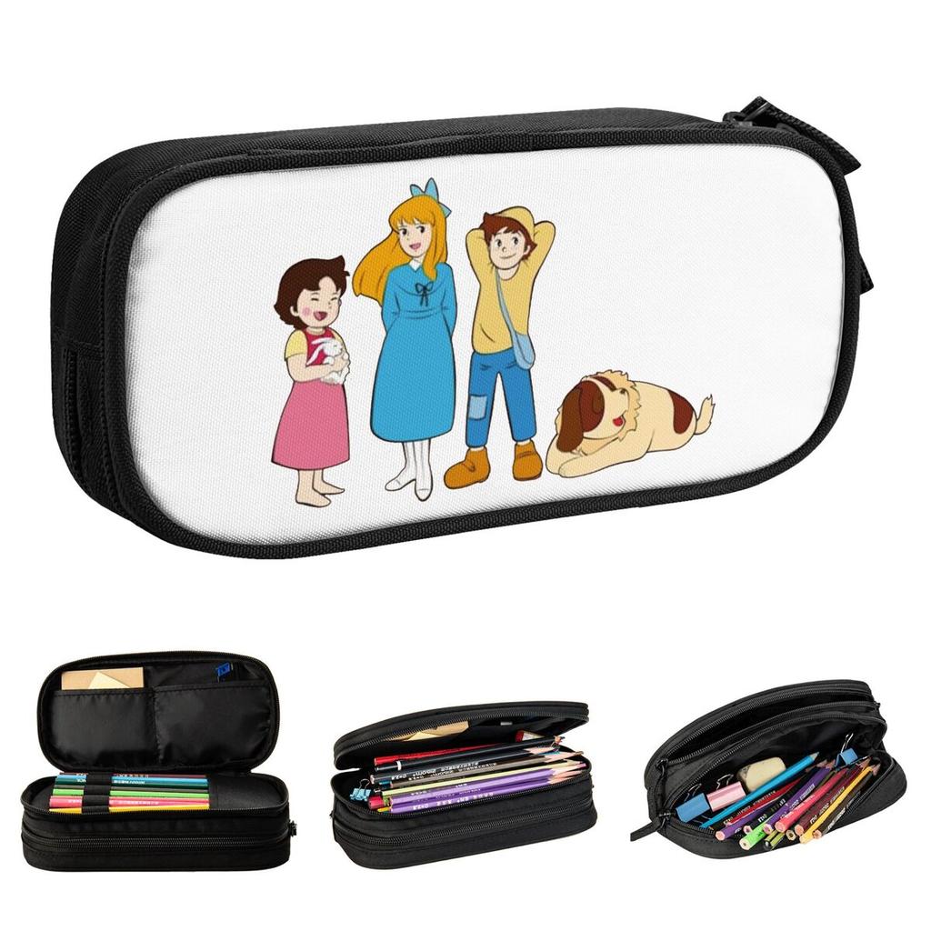 Heidi And Friends Heidi A Girl Of The Alps Pencil Cases Pencilcases Pen Box for Girls Boys Bag School Supplies Gifts Stationery