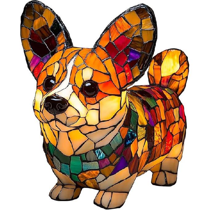 Ночной светильник серии «Собака» 2025 года, лампы для ночных столиков, настольный светильник с изображением кошек из окрашенной смолы, светодиодные настольные лампы с изображением милых домашних животных, креативные животные