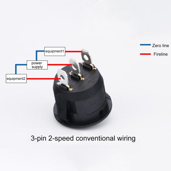 10Pcs KCD1-105 Rocker Switch Boat Shaped 2/3Pin 10A/125V 6A/250V Round Car Boat Household Appliances Lamp On-off Toggle Switch Replacement