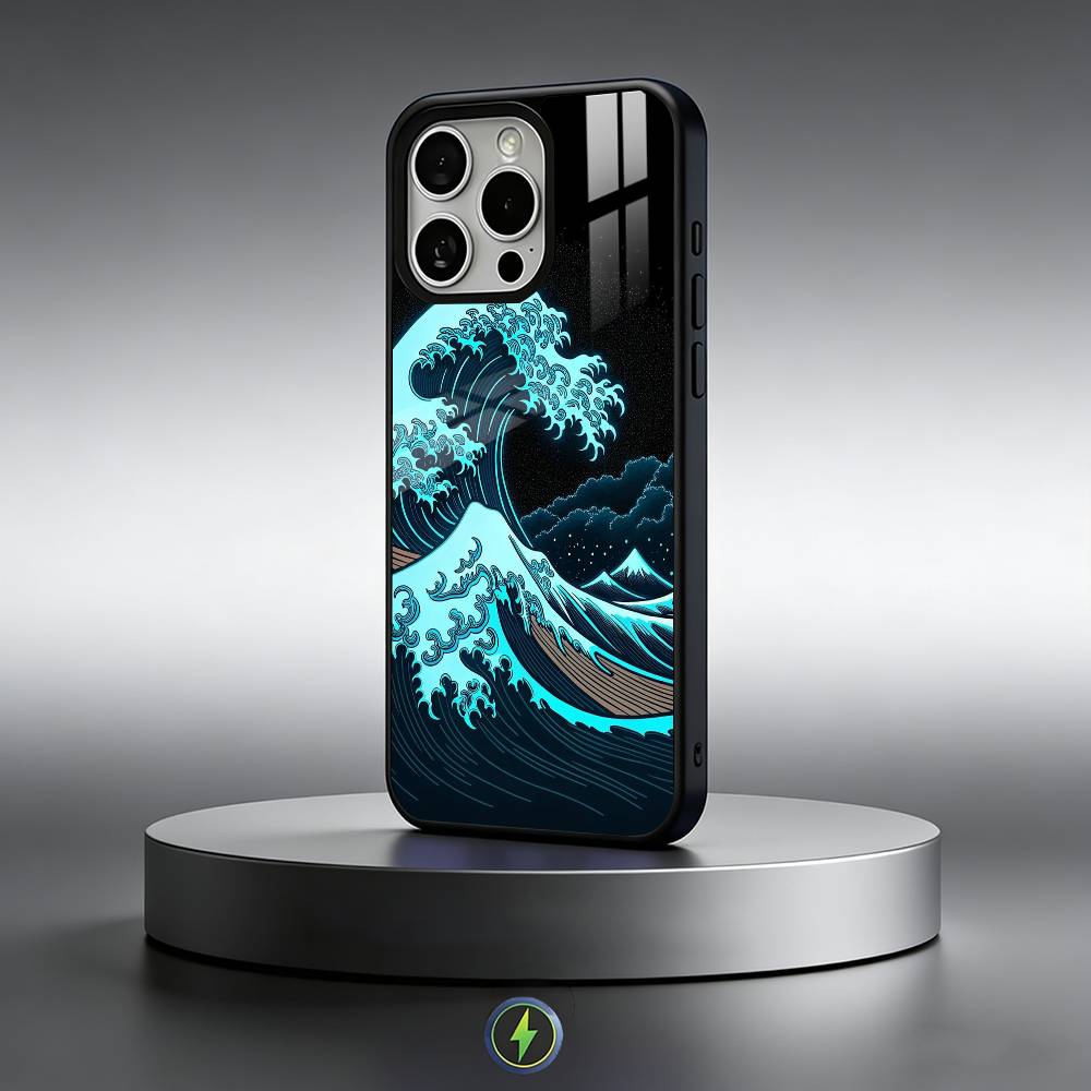 Японская Укиё-э Морские Волны Чехол для Телефона Для iPhone17,16,15,14,13,12,11 Plus,Pro Max Магнитный Для Magsafe Беспроводная Зарядка