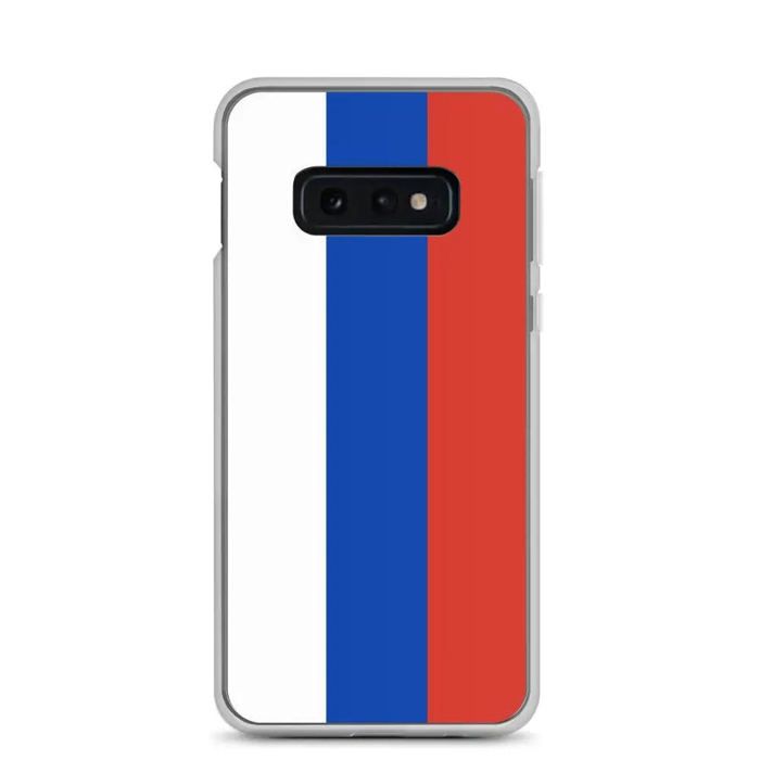 Coque Téléphone - Samsung - Galaxy S10e - Drapeau Russie - Souple - Multicolore