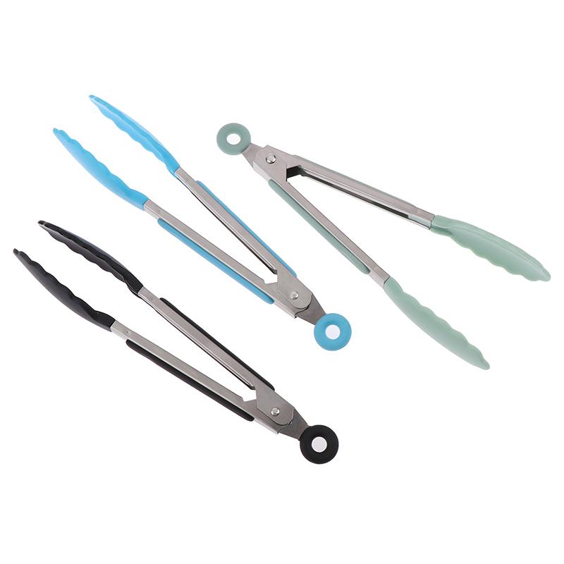 1 шт. 7 дюймов зажим для еды из нержавеющей стали зажим для еды для барбекю гриль стейк зажим для еды нескользящая ручка щипцы для хлеба вечерние кухонные аксессуары для приготовления пищи