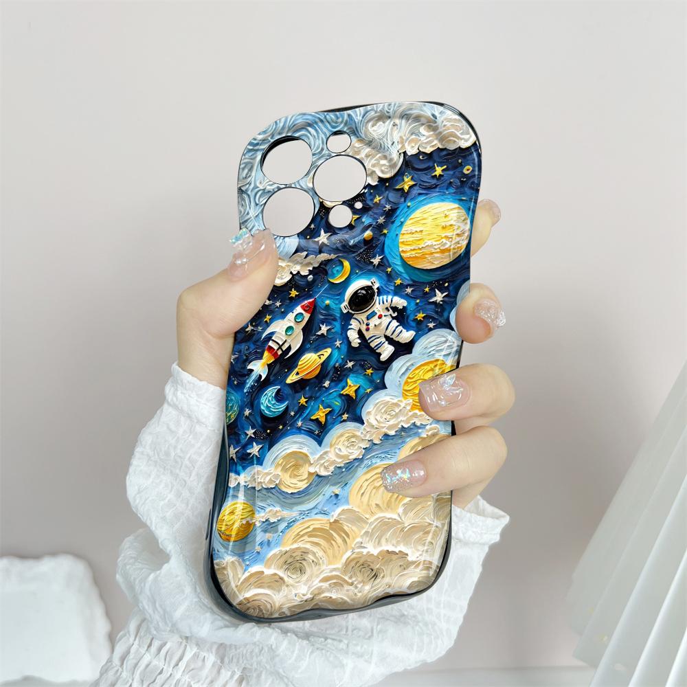 Для Honor 90 Lite P30 Pro Infinix Hot 30 40 40i 40 Pro Smart 8 Pro Vivo V29e V30e Planetary Astronauts кремовая текстура мягкий силиконовый чехол для телефона