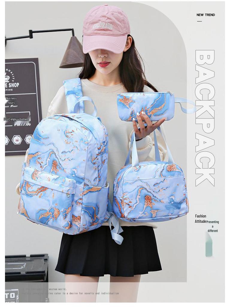 Набор KPOP Demon Hunter Girl Group: рюкзак, сумка для обеда и пенал — школьная сумка и ланч-бокс в стиле аниме.