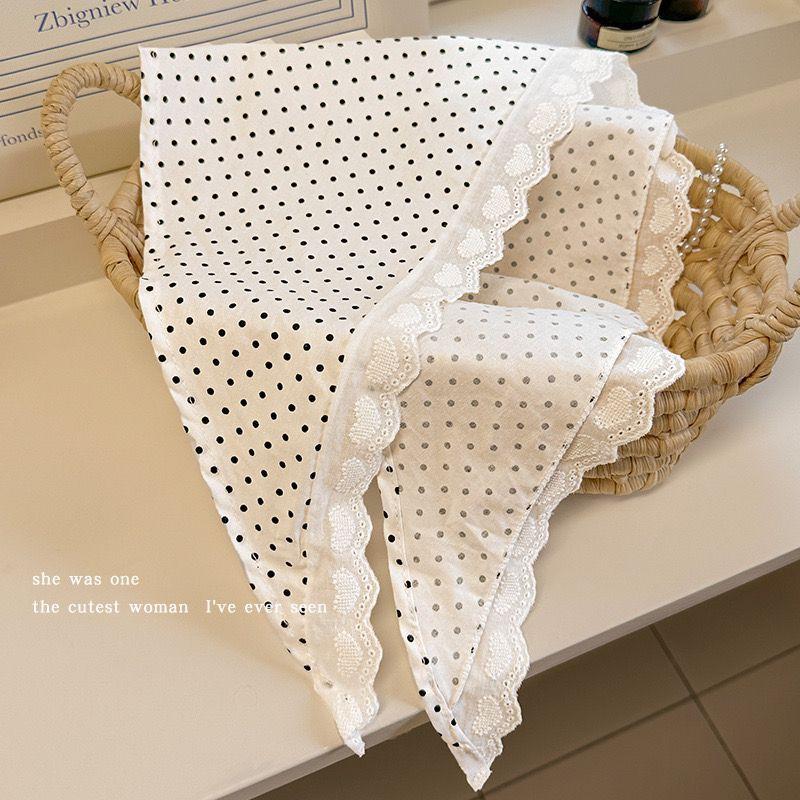 Women Triangular Scarf Summer Thin Sun Protection Lace Headscarf French Breathable Versatile Hair Band Funny Girl Cute Headscarf