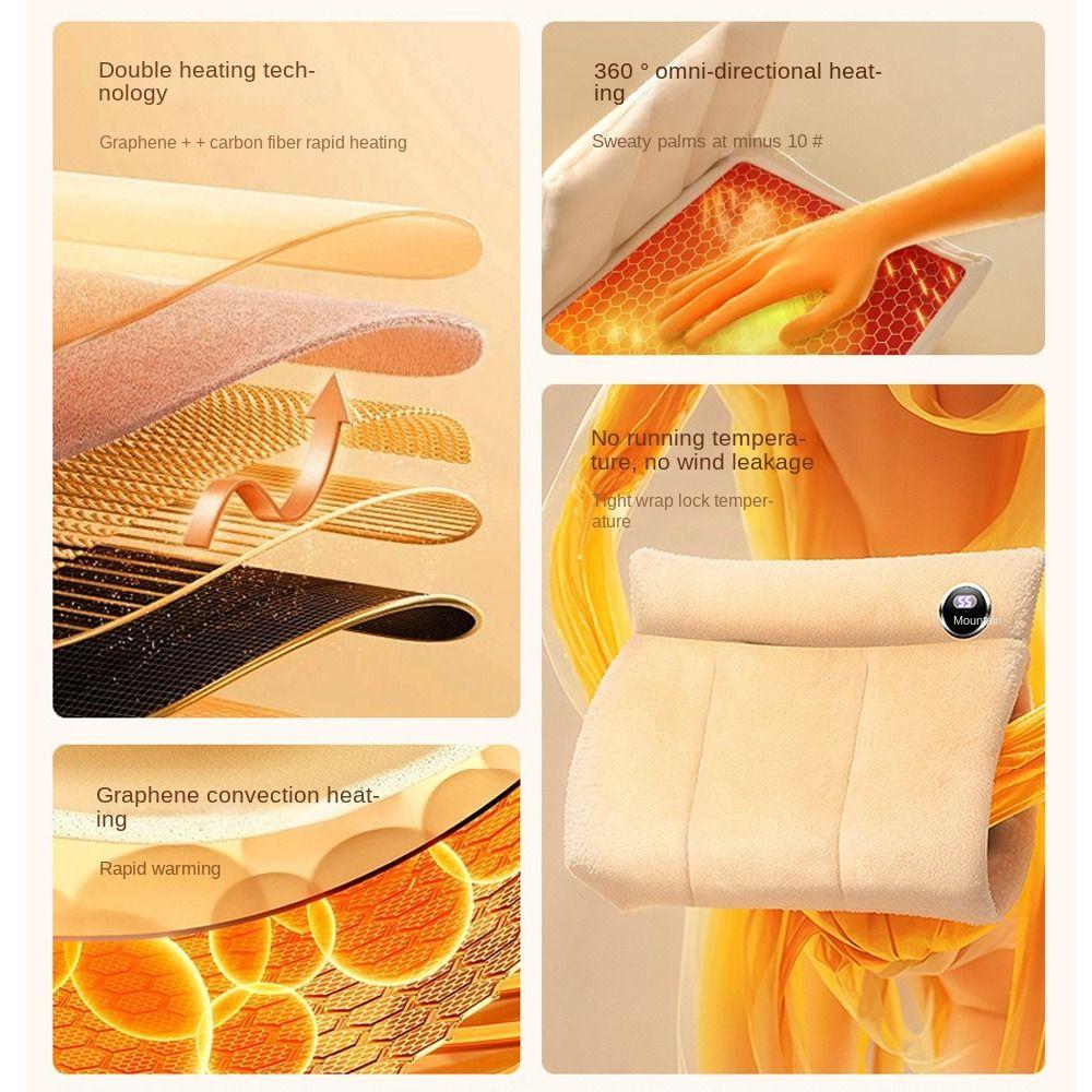 3 режима грелки для рук, сумка с электроподогревом, удобный коврик для сиденья
