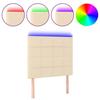 VidaXL LED Headboard Bedroom Furniture Single Bed Accessory Headboard Bed Frame Interior Cream 3122411
