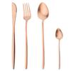 Matte Gold Stainless Steel Dinnerware Cutlery Set Dinner Knife Forks Coffee Spoon Silverware Kitchen Flatware Tableware Sets