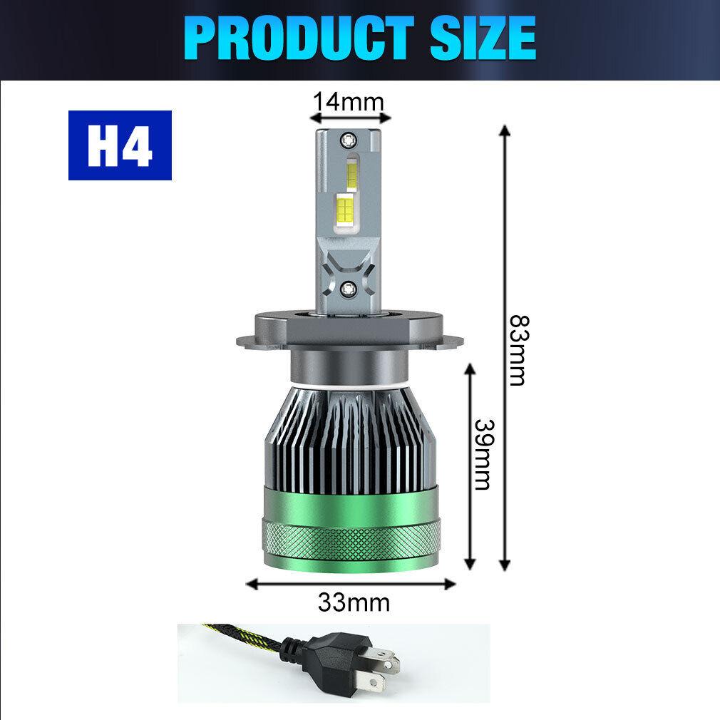 2Pcs Power Supply 24V CSP LED Truck Headlight H4 LED Canbus HB2 9003 Truck Lorry Light Headlamp Bulbs 110W 40000LM High&Low Dual Beam Kit