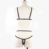 Women Sexy Lingerie Corset Solid Mesh Underwire Sleepwear Underwear Set