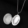 Charm women’s sanke Chain Round Box Pendant Photo Locket Necklace Silver Plated