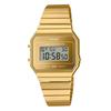 Vintage Digital Gold Stainless Steel Quartz A700WEVG-9A Unisex Watch