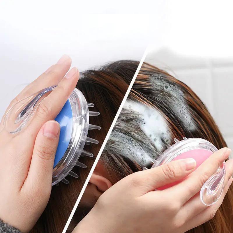 Массажер для головы и тела с шампунем, щетка для массажа кожи головы, расческа для мытья волос, щетка для тела