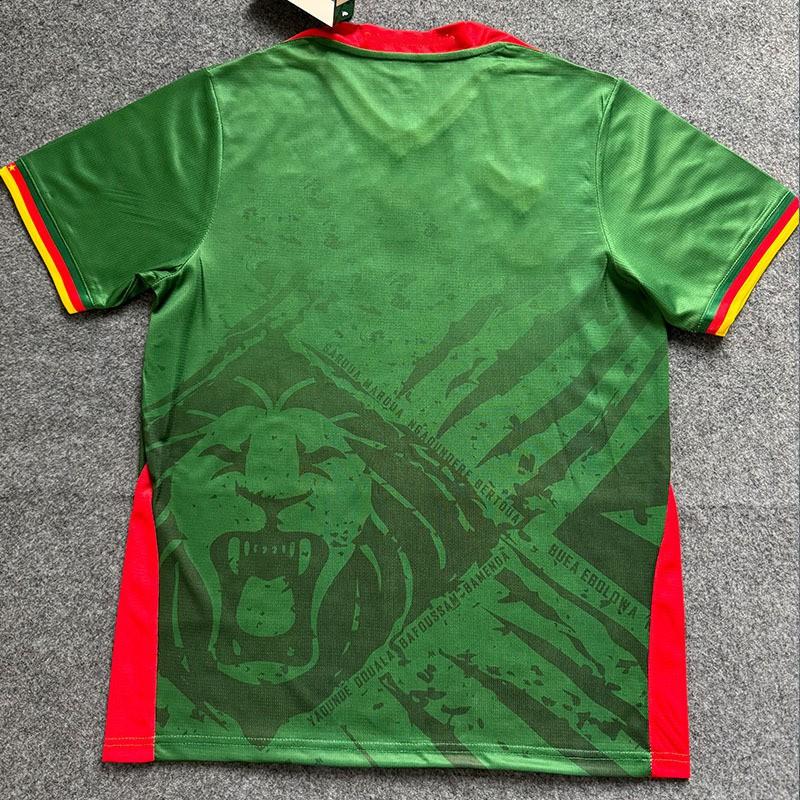 Cameroon Green Fan Edition Short Sleeve Football Jersey Men - Bamboo Fiber Performance Soccer Uniform