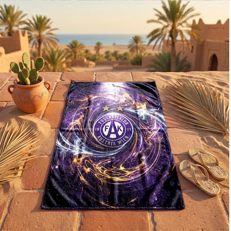 Austria Wien FC Print Microfiber Beach Towel Quick Dry Absorbent Large Towel For Beach Swimming Travel