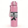 PC Skateboard Rider Minimalist Sketch Print 750ml colorful plastic sports water bottle leakproof pop up lid with straw for outdoor work home use