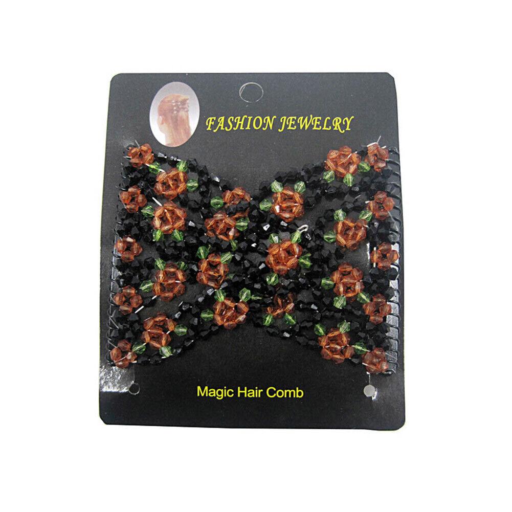 Женские волшебные эластичные двойные бусины для волос, легкая эластичная расческа для волос, заколки для волос