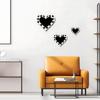 3 Pcs Wooden Heart Wall Decor Vintage Heart Shaped Wall Sign Rustic Hanging Love Plaque for Kitchen Bedroom Bathroom Living Room Farmhouse