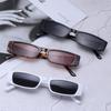 1Pc Unisex Small Narrow Rectangle Frame Sunglasses Fashion Retro Sun Glasses Trendy Vintage Streetwear Eyewear Uv400 Glasses