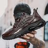 Men Fashion Leather Shoes Alligator Lines Sports Shoes Autumn Cushioning Sneakers Men Trendy Casual Jogging Running Shoes