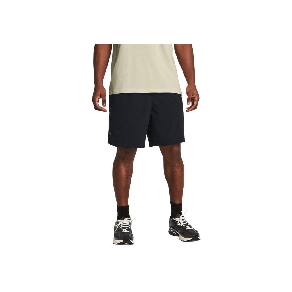 Under Armour Однотонные свободные повседневные шорты с завязками на завязках, мужские шорты, черные 1385514-001