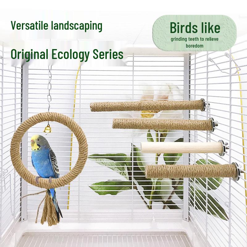 Parrot Tiger Skin Perch & Chewing Toy for Cockatiels & Budgies - Bird Claw Sharpening Stick