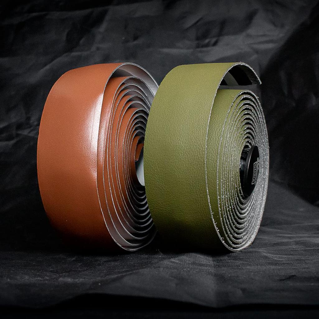 GORIX Обмотка руля для велосипедов и шоссейных велосипедов, амортизирующая лента для руля для стильной кастомизации велосипеда, с эффектом кожи (GX-GLB) (оливковый)