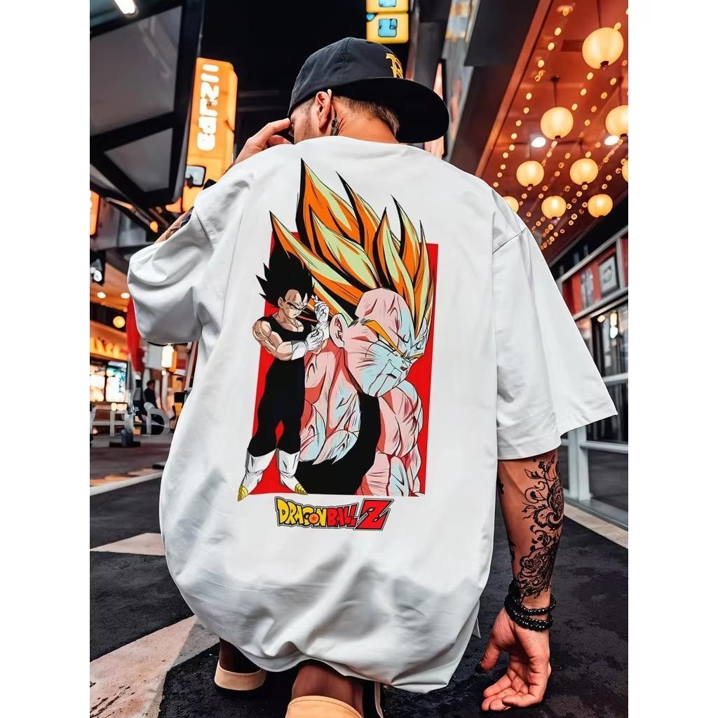 Dragon Ball 2026 New Hot Vegeta Harajuku Anime Summer TShirt Mens Cotton Fitness Oversized Vintage Street Women Casual Loose