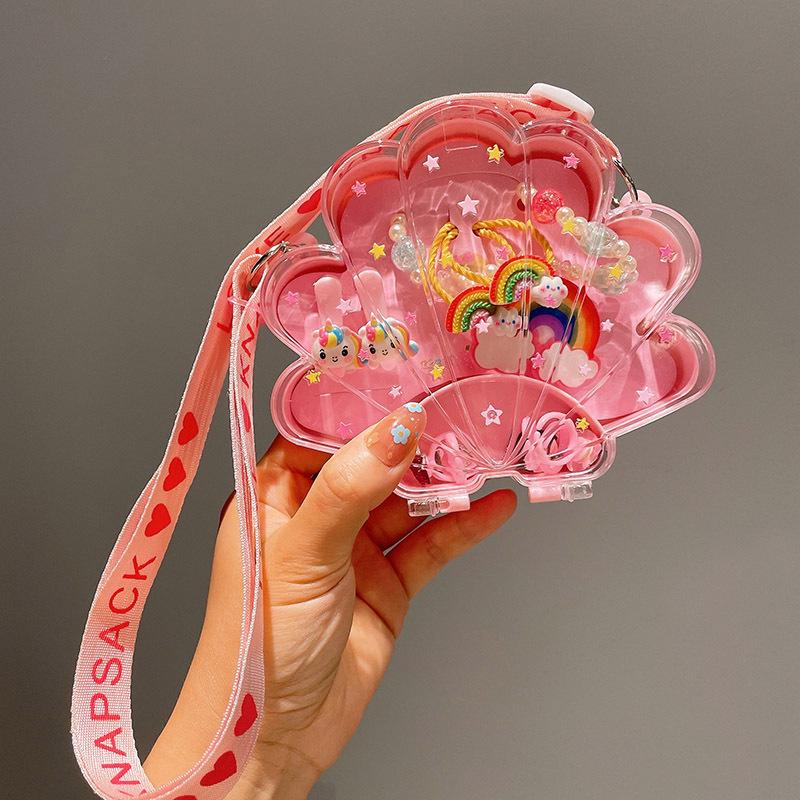 Детский милый мультяшный браслет-цепочка с подвесками-фруктами и Счастливым Драконом - Подарочная коробка на День Рождения