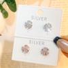 S925 Sterling Silver Earrings Female Small Ingenious Temperament Vermiculite Ear Decoration