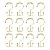 12 Pcs Shower Curtain Hooks Rust Proof Metal Shower Curtain Hooks Double Sided Smooth Shower Curtain Holders with Beads