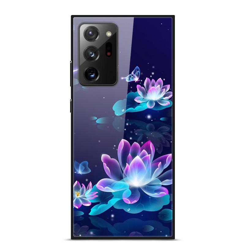 Стеклянная задняя крышка для чехла Samsung Note 20 Ultra Чехол из закаленного стекла для чехла Samsung Galaxy S21 Ultra S 21 Note20 Ultra Funda
