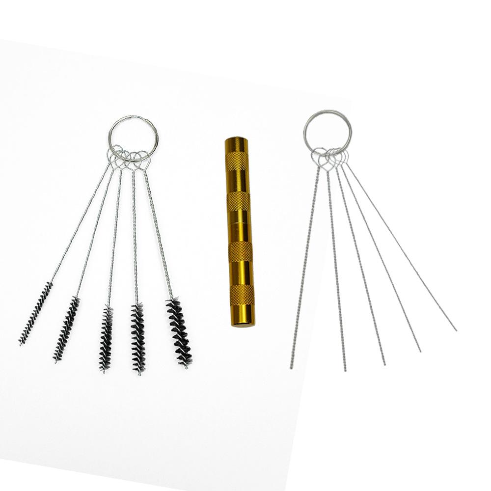 Набор из 15 щеток для чистки карбюратора с очистителями форсунок распылителя - иглы из нержавеющей стали и нейлоновые щетки