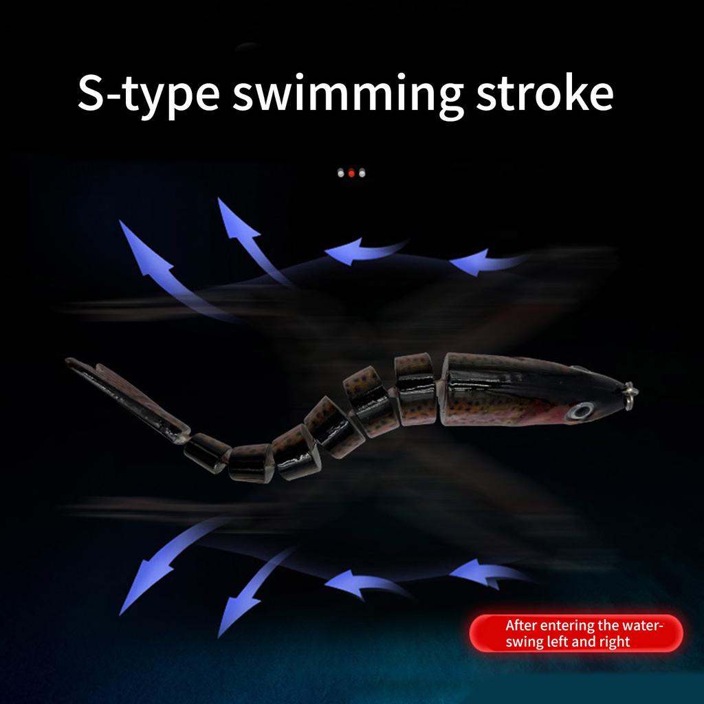 Multi Jointed Swimbaits Slow Sinking Bionic Swimming Lures Fishhooks Freshwater Saltwater Bass Treble Hook Fishing Lures