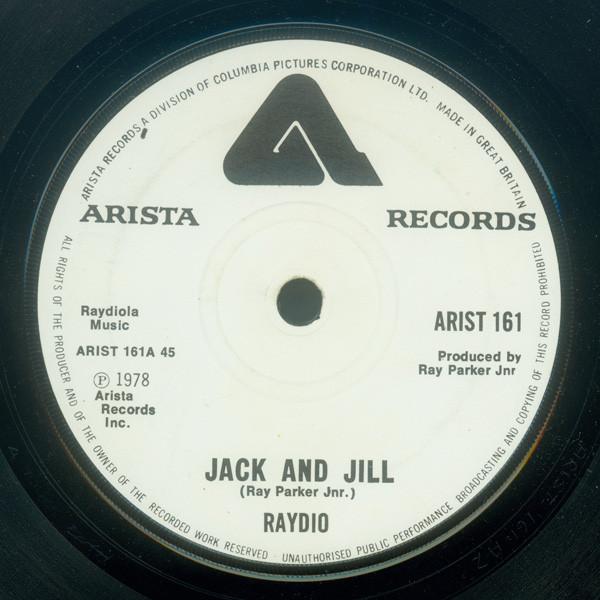 7-дюймовая пластинка RAYDIO - Джек и Джилл ARIST161 Arista 1978 Великобритания Соул/Фанк Б/У