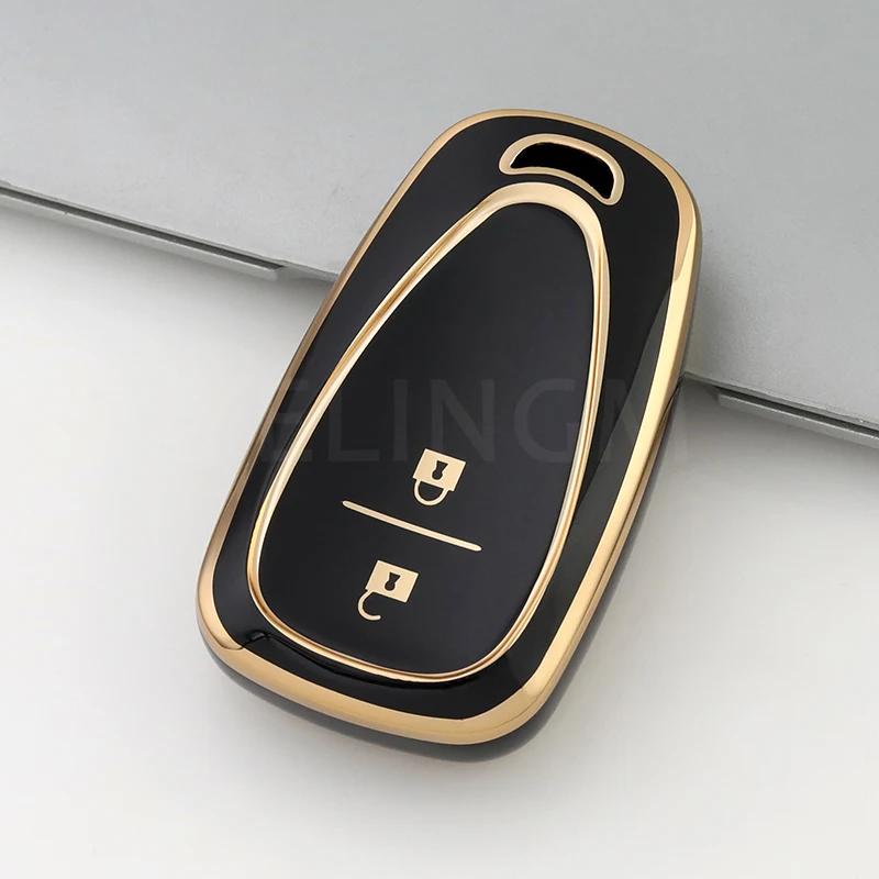 AABHK1 2/3 Buttons Remote Smart Key Case for Chevrolet Spark Camaro Volt Bolt Trax Malibu Cruze TPU Car Key Shell Keychain Auto Cover