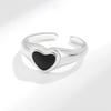 925 Silver Flower Lace Ring Korean Fashion Opening Inlaid CZ Adjustable Rings Valentine's Day Gift