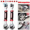 3pc 360° Rotation Double Head Wrench 52 In 1 Multi-tool Wrench 8-19mm Universal Socket Wrench Hand Tool For Furniture/Car Repair