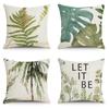 Тропическая Наволочка Летние Зеленые Листья Растений Дом Диван Подушка Чехол для Спинки Автомобиля