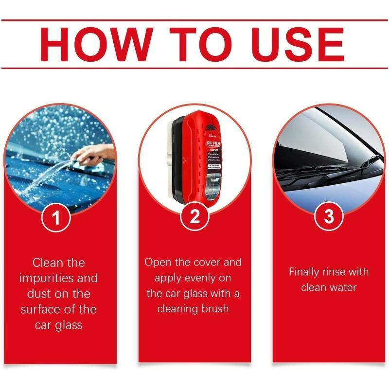 Oil Film Cleaning Brush New Glass Coating for Windshield Glass Oil Film Remover Strong Front Windshield Remover for Windshield